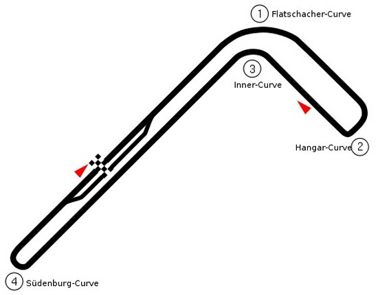 Streckenführung Zeltweg Grand Prix Circuit 1964 in Österreich